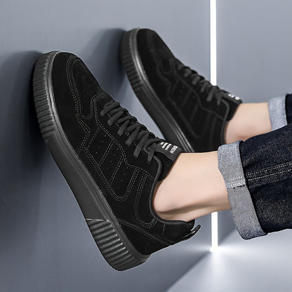 Men's Fashionable Lace-Up Sneakers - Casual & Sporty, Non-Slip, All-Season Wear with Comfortable EVA/Fabric Insole