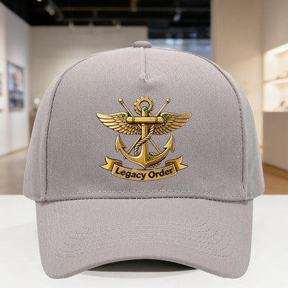 Unisex Vintage Golden Anchor Baseball Cap - Breathable Polyester