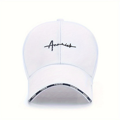 Simple Letter Embroidery Baseball Cap Hip Hop Solid Color Sports Hat Lightweight Adjustable Dad Hat For Women Men