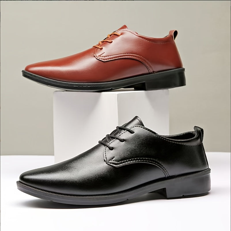 Men's Lace-Up Oxford Dress Shoes, Comfortable Non-Slip Formal Shoes