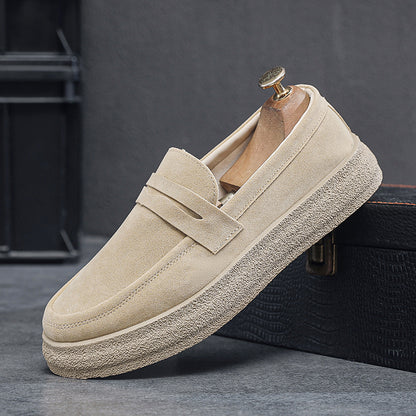 Unisex Streamlined Cushioned PU Loafers with Cloud Pattern