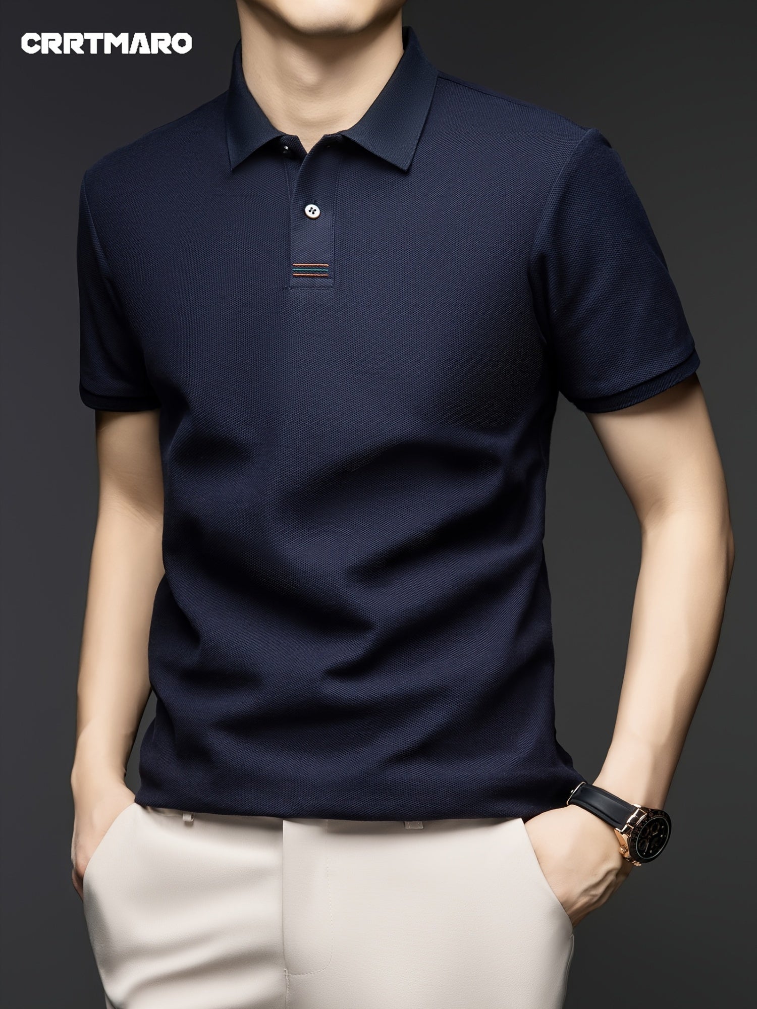 KATMA CRRTMARO Pure Short-Sleeve Men'S Polo Shirt, New Summer Style, Loose And Breathable T-Shirt, Model KYA-6918 - ayq