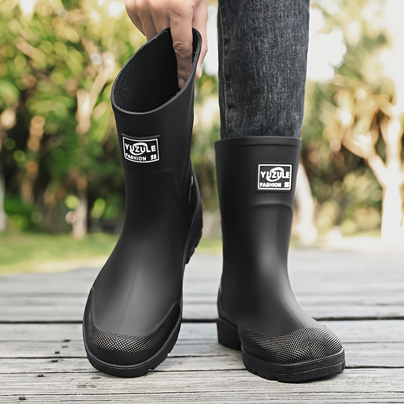 Unisex High-Top Rubber Long Boots for Outdoor Activities