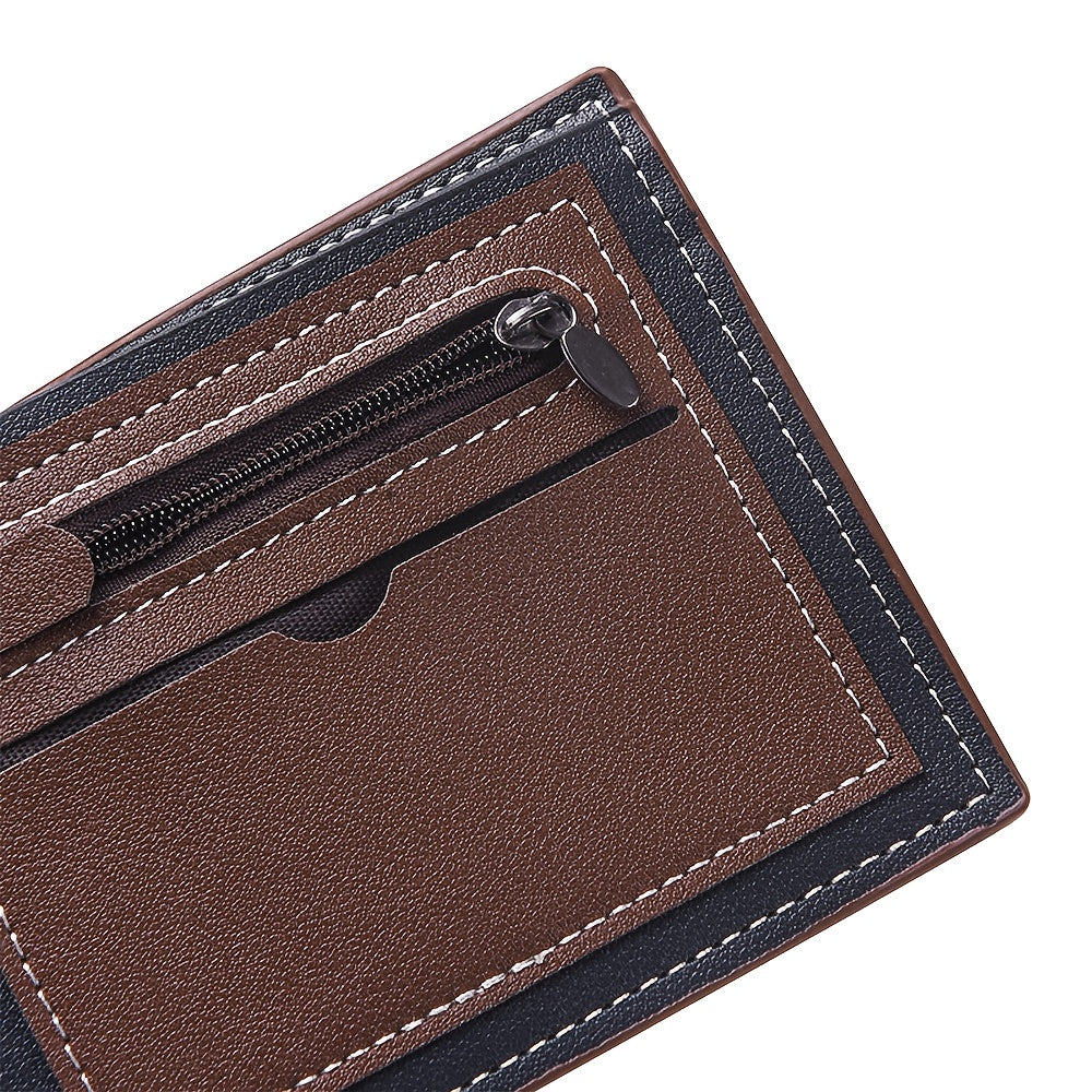 1pc Custom Engraved Wallet | Personalized Letter Name Engraving, Unisex Multi-Card Slot Zippered Wallet, Durable Casual Design, Ideal for Valentine'S Day, Anniversary, Birthday Gifts, Faux Leather