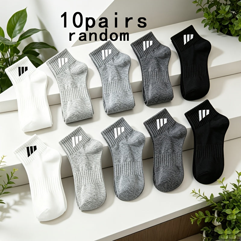 Unisex Casual Ankle Socks 5/10 Pack for Spring Summer