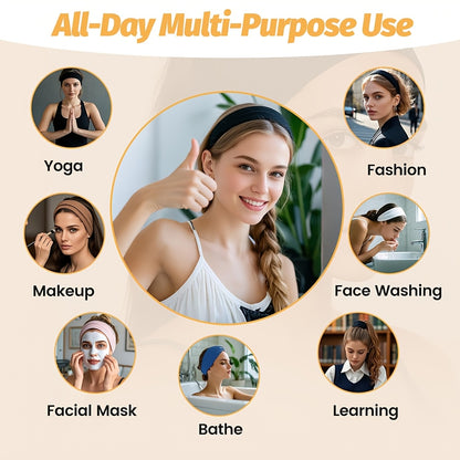 5pcs Ultra-Thin Women’s Athletic Headbands for Exercise & Daily Wear