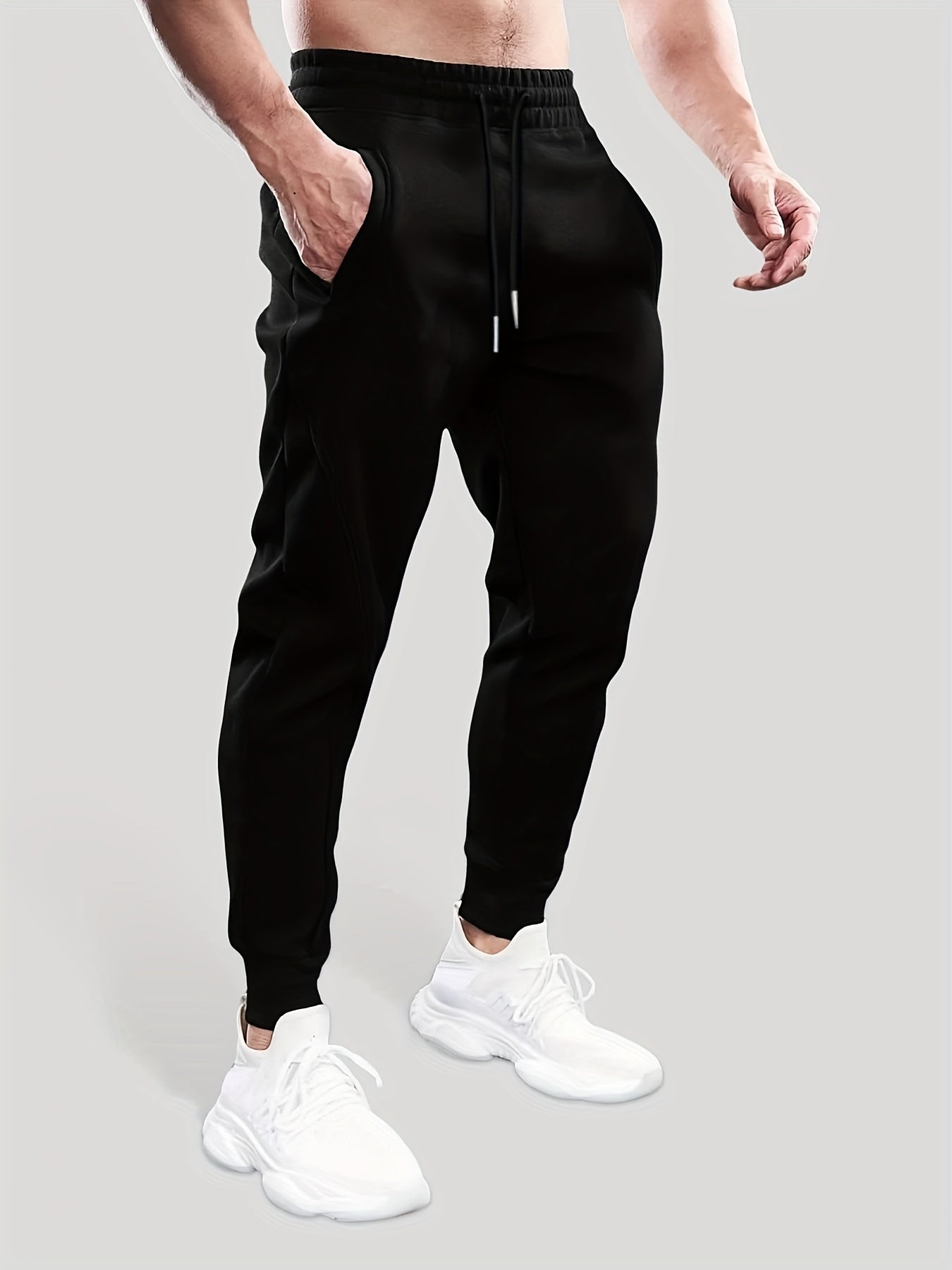 Men's Slim Fit Multi-Pocket Joggers - Lightweight Stretch Knit