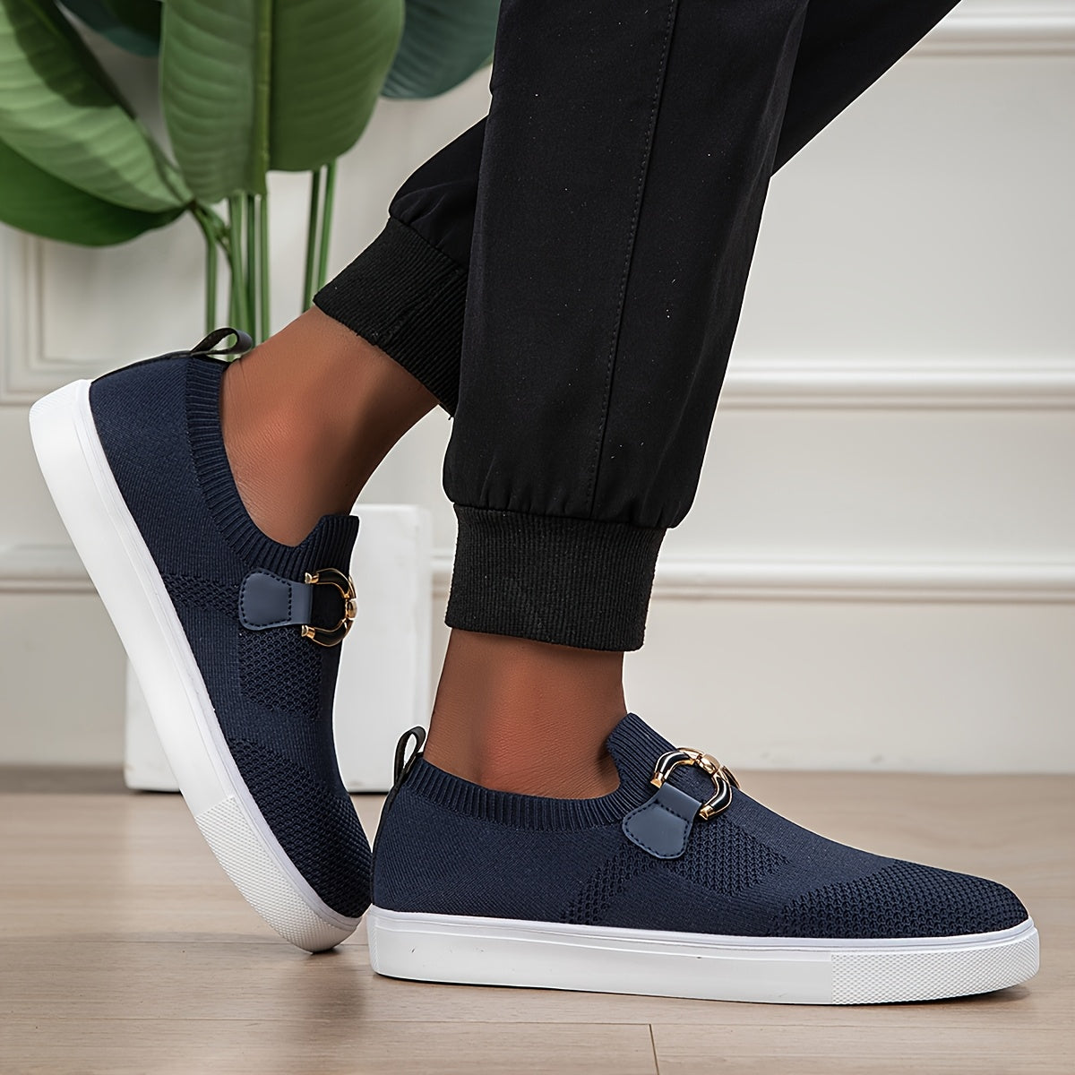 Men's Breathable Slip-On Loafers Casual All-Season Fabric