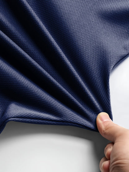 Brand New Short-Sleeve Polo with a Half Zipper, Quick-Drying And Breathable, a Stylish Casual Top - ayq