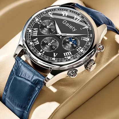 GAIETY Պրեմիում տղամարդկանց համար նախատեսված ոճային, շքեղ քվարցային ժամացույց՝ բիզնեսի, ուսանողների և սպորտի համար