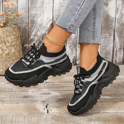 Women's Low-Top Breathable Sneakers with Cushioned Sole