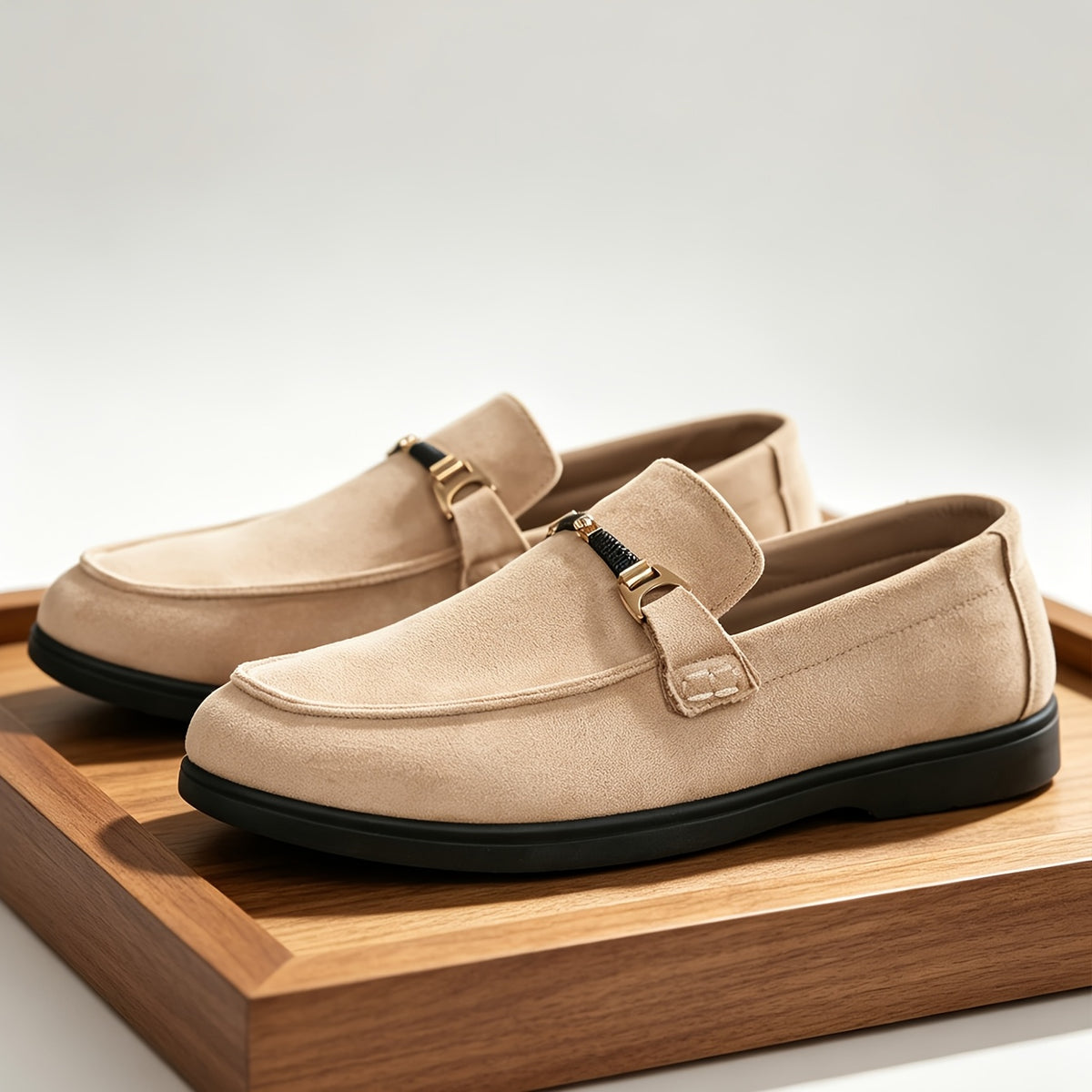 Men's Classic Slip-On Loafers with Comfortable Fabric Upper