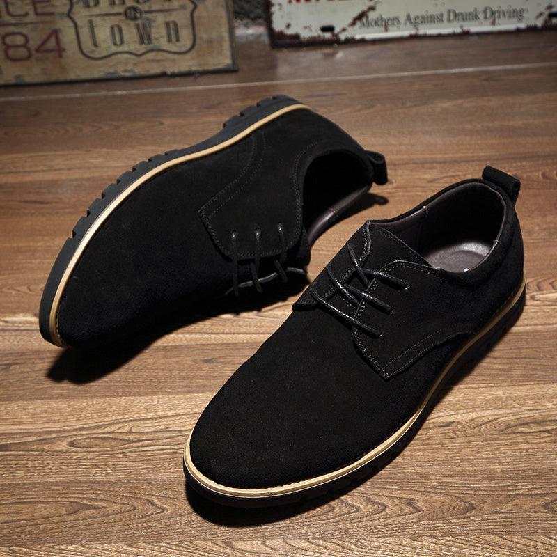 Men's Classic Lace-Up Oxfords with Cushioned Sole, All-Season