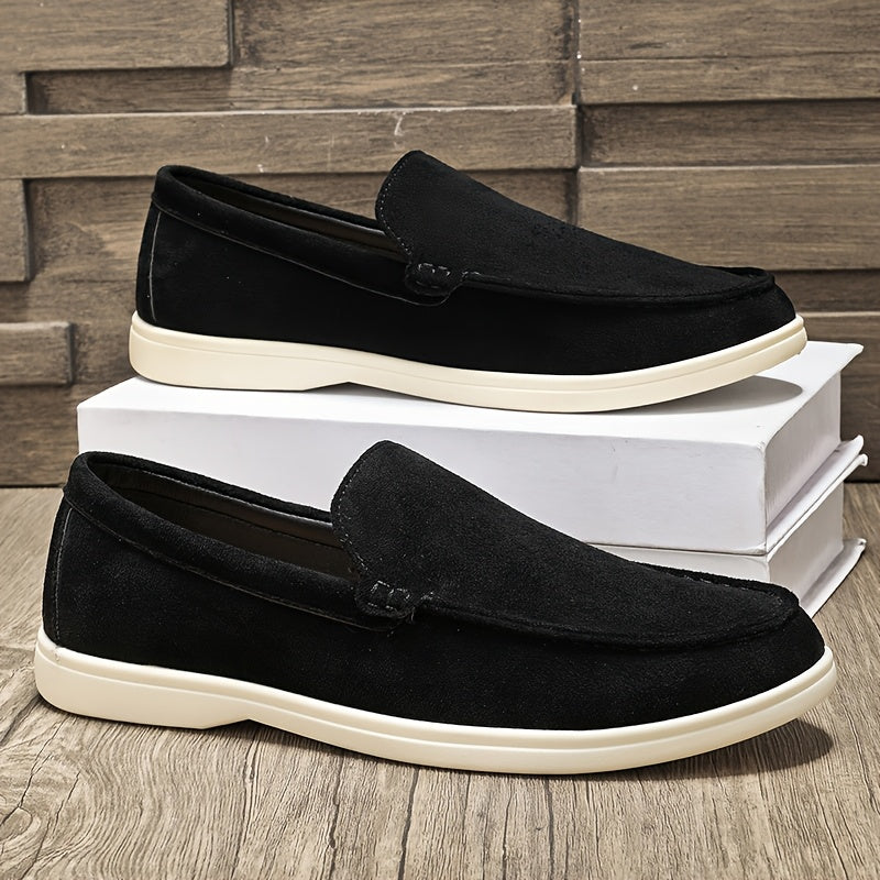 Men's Casual Slip-On PU Shoes Classic Round Toe
