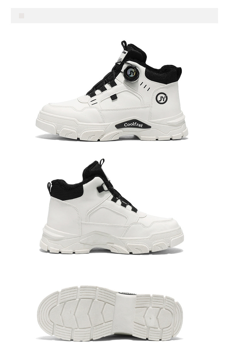 Տղամարդկանց նոր ձմեռային հաստ շերտով կոշիկներ, երեք գույնի, հարմարավետ և տաք, հեշտ հագնվող/հանվող, բռնակի դիզայնով, հարմար է բացօթյա ձյան, լեռնագնացության և լեռնագնացության համար։