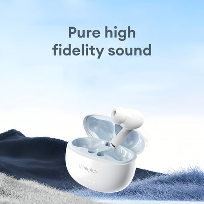 Lenovo ThinkPlus Hifi Panoramic Stereo Earbuds - Crystal Clear Sound, Ergonomic Design, Long Battery Life, Advanced Noise Cancellation, USB-C Fast Charging Case, Wireless Audio|Ergonomic Earbuds|Compact Design, Earbud Case