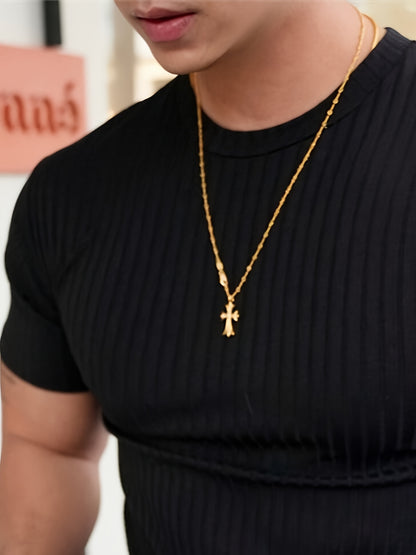 Men'S Summer Ribbed T-Shirt, Stylish, Comfortable, And Breathable, Perfect for Casual Outings - ayq