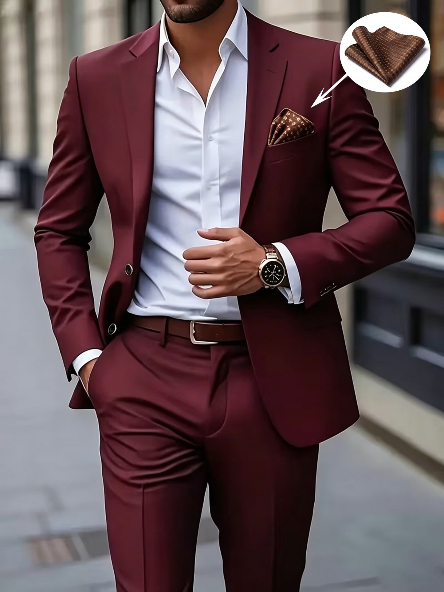 Men's 3-Piece Suit Set for Office & Formal Events