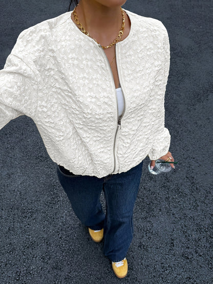 Միագույն կայծակաճարմանդով առօրյա բաճկոն