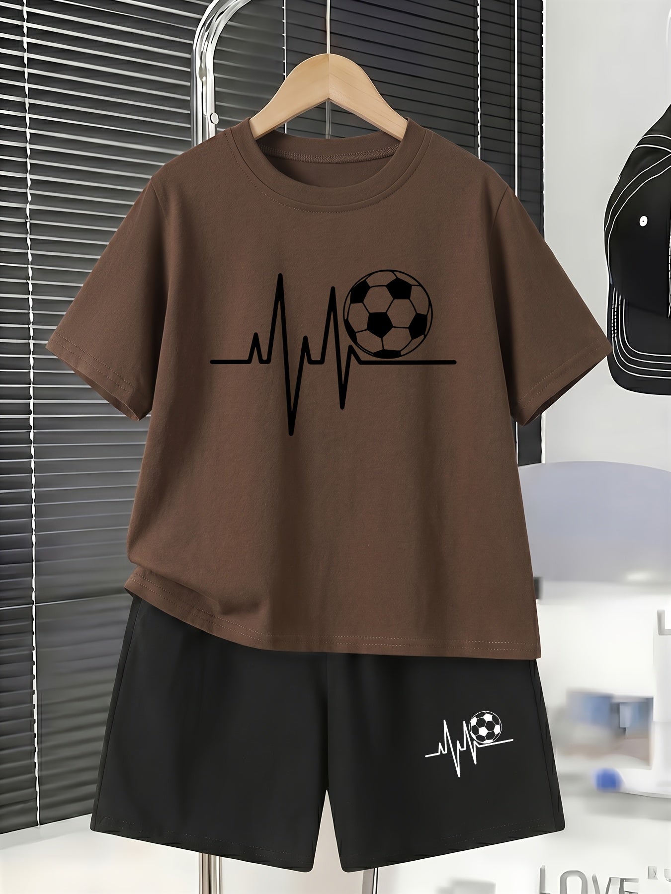 Boys' Casual Cotton T-Shirt and Shorts Set for Spring Summer