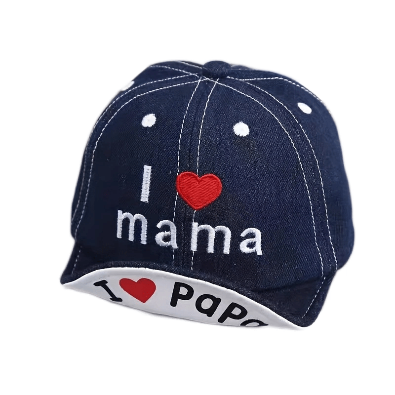 Toddler Denim Baseball Cap Sun Hat with Adjustable Strap