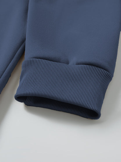 Men'S Minimalist Red & Christmas Tree Print Hooded Sweatshirt - Long Sleeve Casual Pullover with Piping, Regular Fit Winter Warmth for Holiday Parties, Outdoor Activities & Casual Attire, Christmas Sweatshirt, Seasonal Fashio