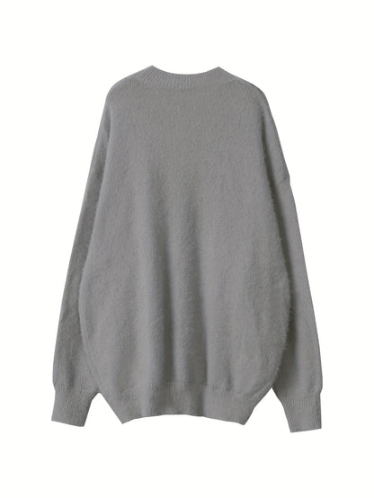 Մեծ չափս - Կանացի հարմարավետ դեղին V-ձև օձիքով սվիտեր՝ մարգարիտ կոճակներով և բրդյա եզրերով թևքերով - Ասիմետրիկ եզր, երկրաչափական նախշ, առօրյա ձմեռային սվիտեր առօրյա հագուստի համար, Ձմեռային հագուստ | V-ձև օձիքով սվիտեր | Մարգարիտ կոճակների մանրամասներ, Sw