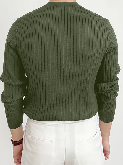 2024 New Cross-Border Men'S Round Neck Pullover Knitted Sweater
