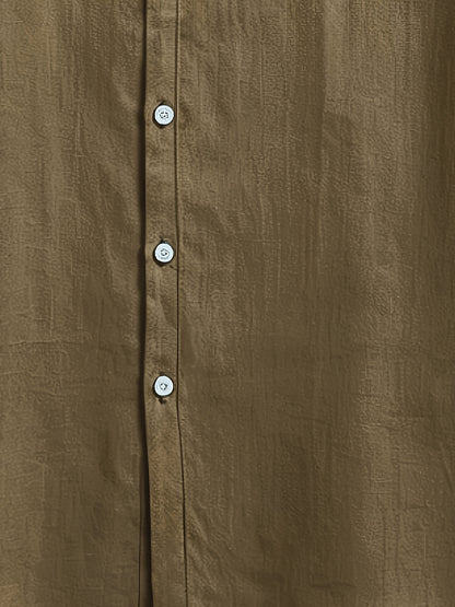 Men's Summer Casual Shirt & Shorts Set - Lightweight, Breathable