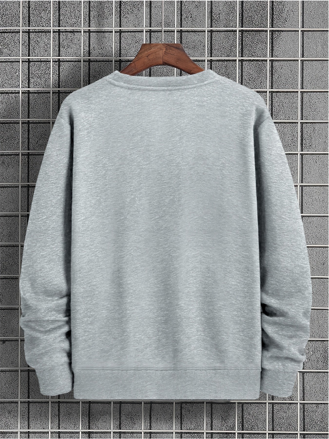 Men'S Happy New Year Sweatshirt - Light Grey with Orange Lettering - Regular Fit Crewneck Pullover for New Year'S Eve, NYE Parties & Casual Attire - Non-Permanent Celebration Sweater for Everyday & Special Occasions, New Year