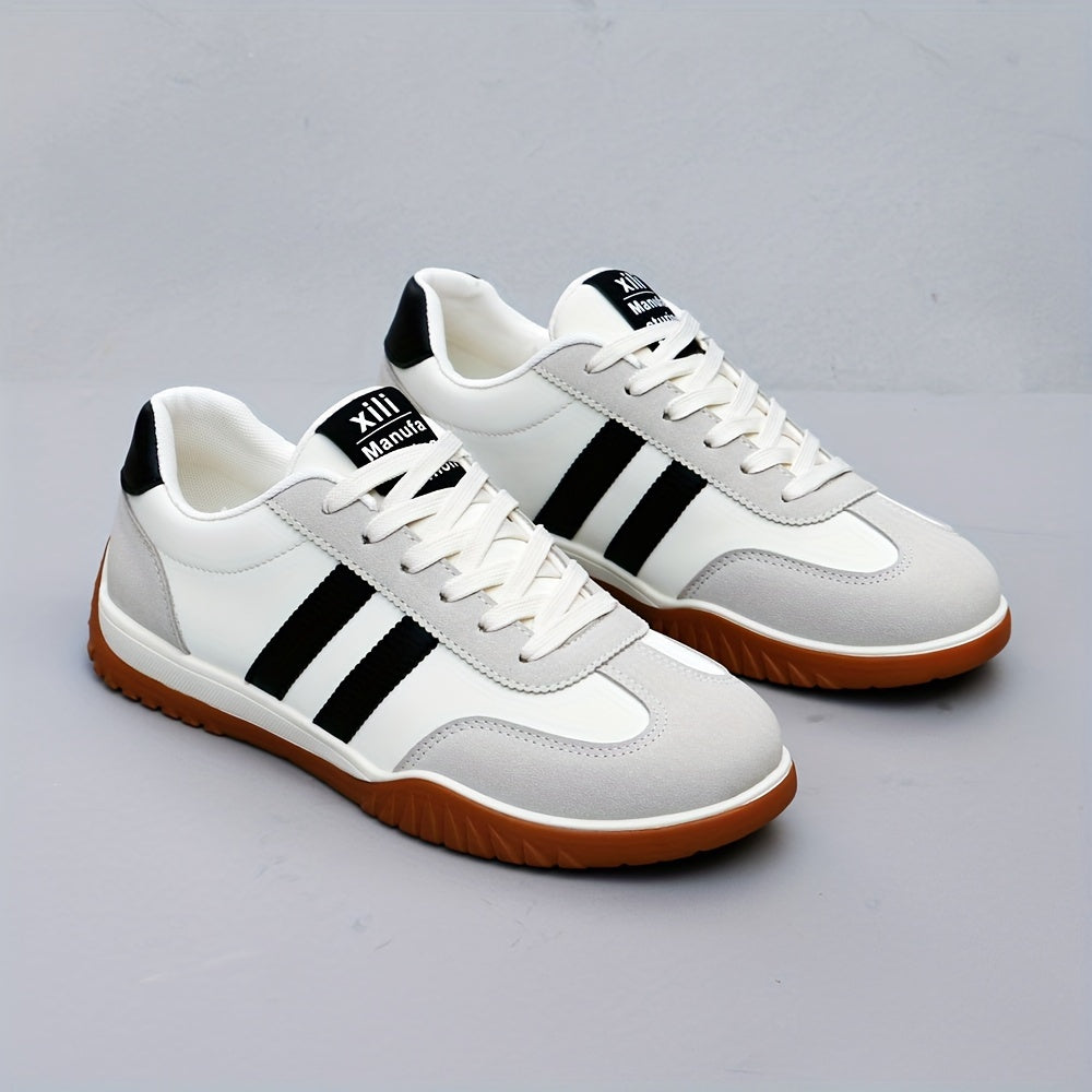Men's Casual Comfortable Low Top Lace Up Sneakers, Non-slip Breathable Canvas Shoes For All Seasons