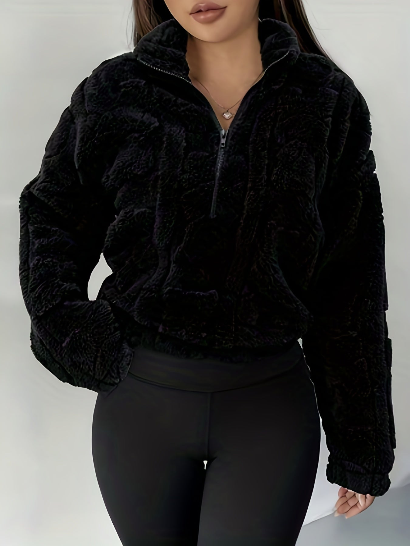 Women'S Casual Long Sleeve Hoodie with Front Zipper - Cozy Fleece-Lined Pullover, All-Season Comfort, Casual Wear Hoodie