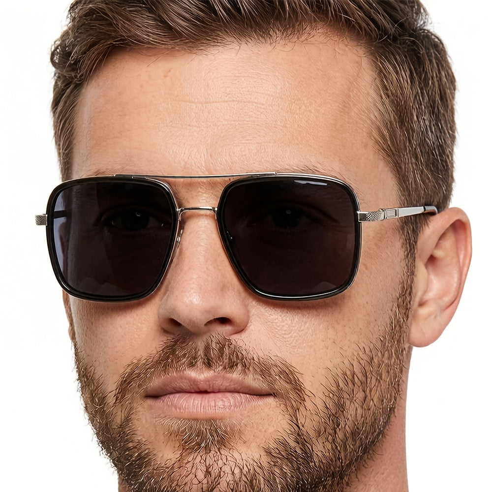 Unisex Double Bridge Polarized Sunglasses with TAC Lenses