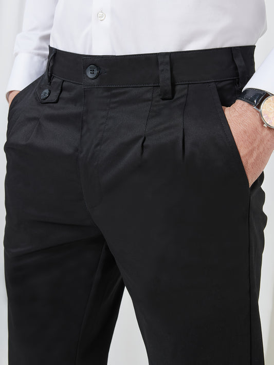Same Tong Bang Western Pants Men's New Solid Color Fashion Western Pants, Pocket Decoration, Slightly Elastic and Comfortable Fabric, Elegant Gentleman's Classic Casual Trousers, Suitable for Business Banquets, Formal Occasio