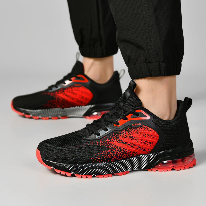 New Hot-Selling Men's Knitted Fabric Upper Sneakers Casual Men's Shoes Air Cushion Shoes - ayq
