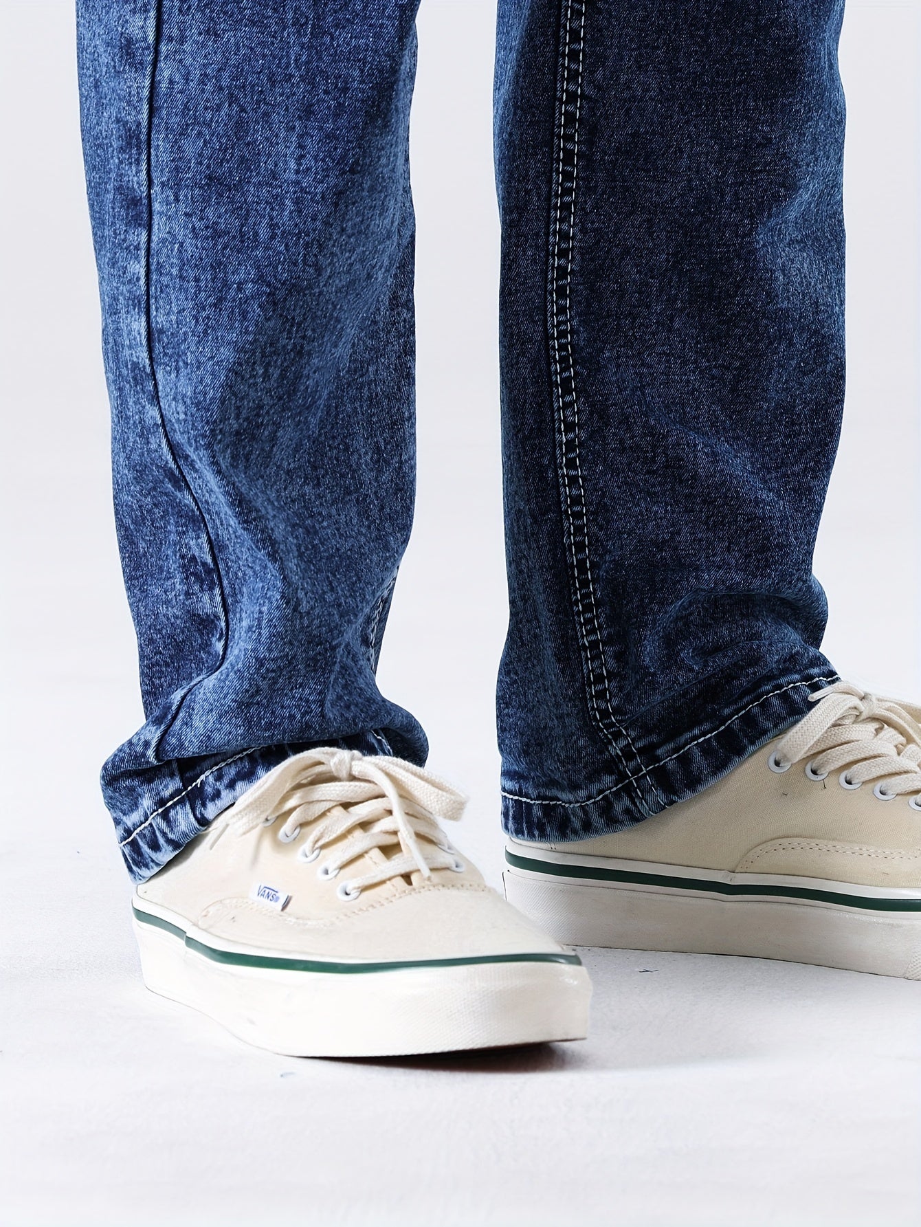 Men's Casual Slim Fit Stretch Jeans, Chic Street Style Distressed Denim Pants