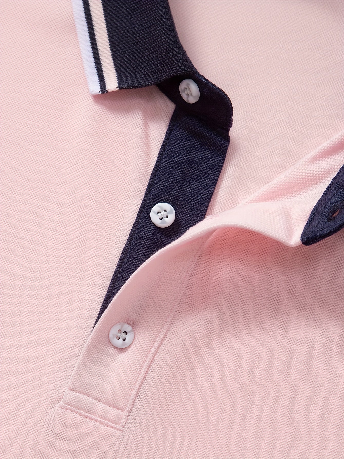 2 հատ տղամարդու կարճաթև վերնաշապիկներ կոնտրաստ օձիքներով - թեթև պոլիեսթեր, պաստել կապույտ և վարդագույն, շրջադարձային օձիքով, կոճակներով փակվող, սովորական, ամենօրյա և գործնական հագուստ, իդեալական ամառային կամ նվերների համար, կարճ թև վերնաշապիկներ