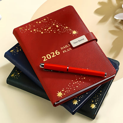 Custom 2026 Notebook Gift Box Set with Personalized Name Design, 365-Day Daily Planner, Premium Business Office Use, Birthday/Graduation/Teacher'S Day/Father'S Day Gift, Daily Planner Notebook