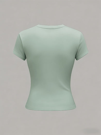 Slim Fit Believe Letter Graphic T-Shirt, Comfortable & Stylish - ayq