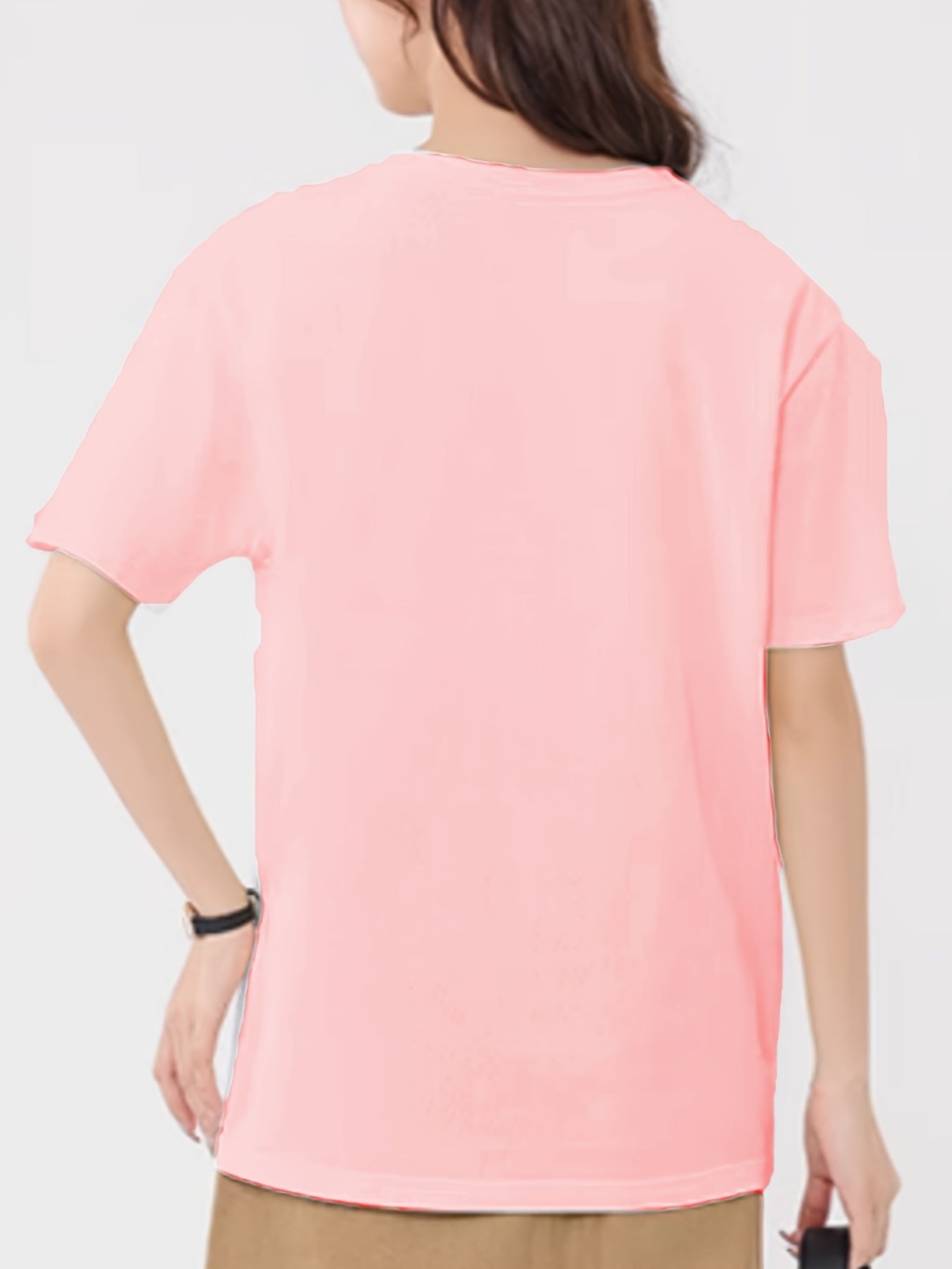 Women’s Oversized 100% Cotton Milan Letter Print T-Shirt