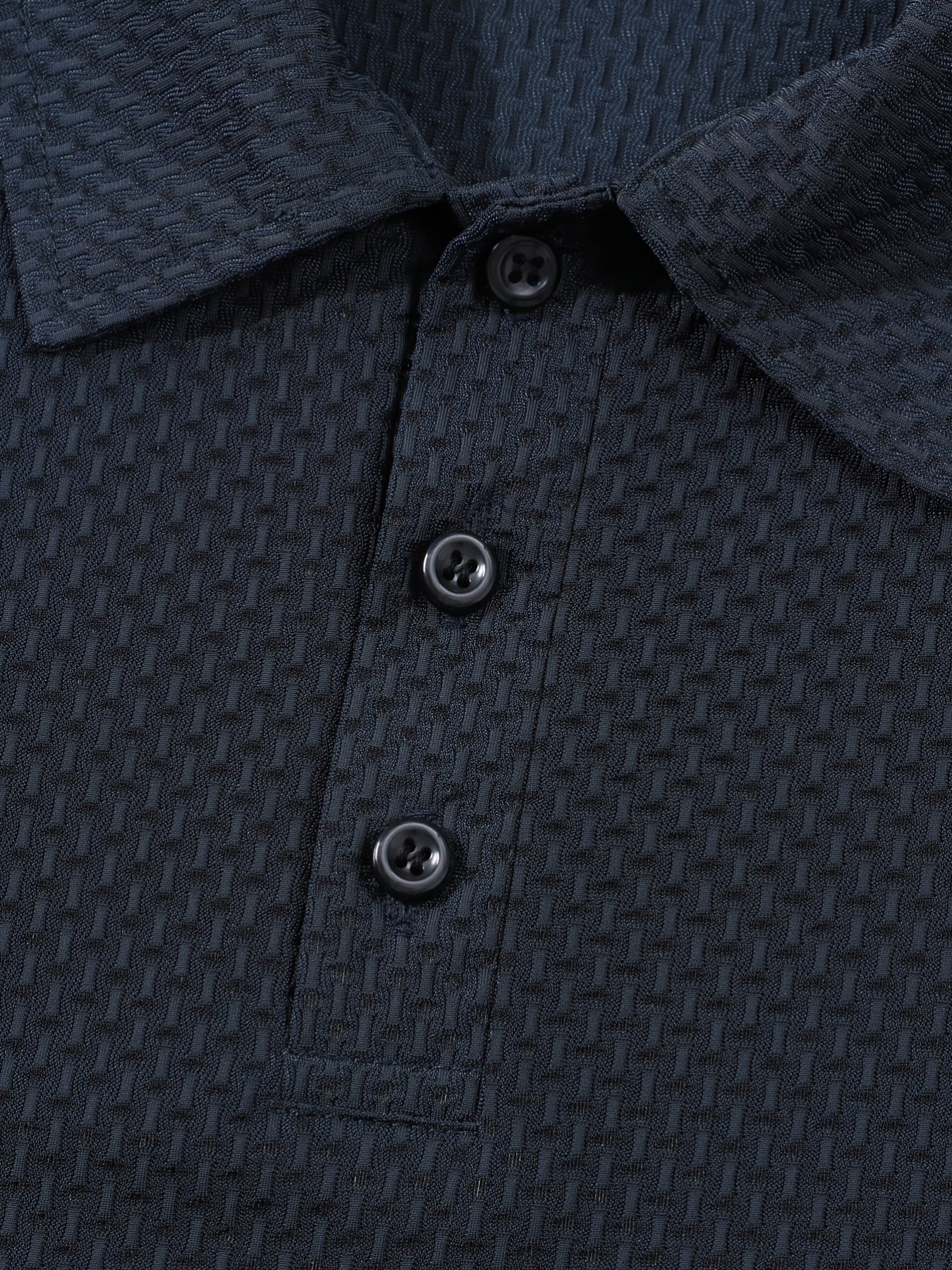 Summer Sports Casual Wear High-End Front Button Short Sleeve Shirt Breathable Turn- Collar Mesh Stretch Solid Color Top Golf Business Men's Short Sleeve - ayq