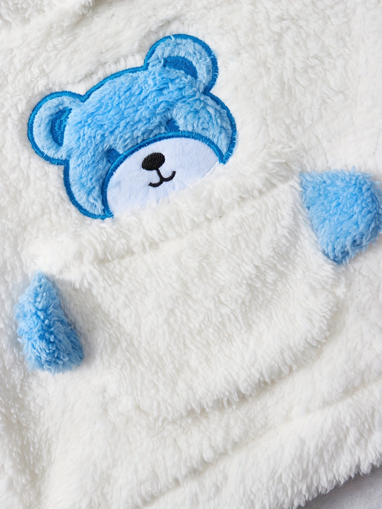 Տղաների աշնանային և ձմեռային նորաձև, առօրյա, պարզ, խելոք, տաք, միագույն, փափուկ, արջուկի տեսքով ասեղնագործված վերնաշապիկով, երկկտորանոց, հիանալի է բացօթյա օգտագործման համար