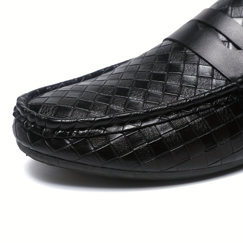 Men'S British Style Loafers - Comfortable Slip-On Moccasins with Round Toe, Faux Cover Upper & PVC Sole, Perfect for Casual Wear, Parties, and Weddings, Wedding Shoes - ayq
