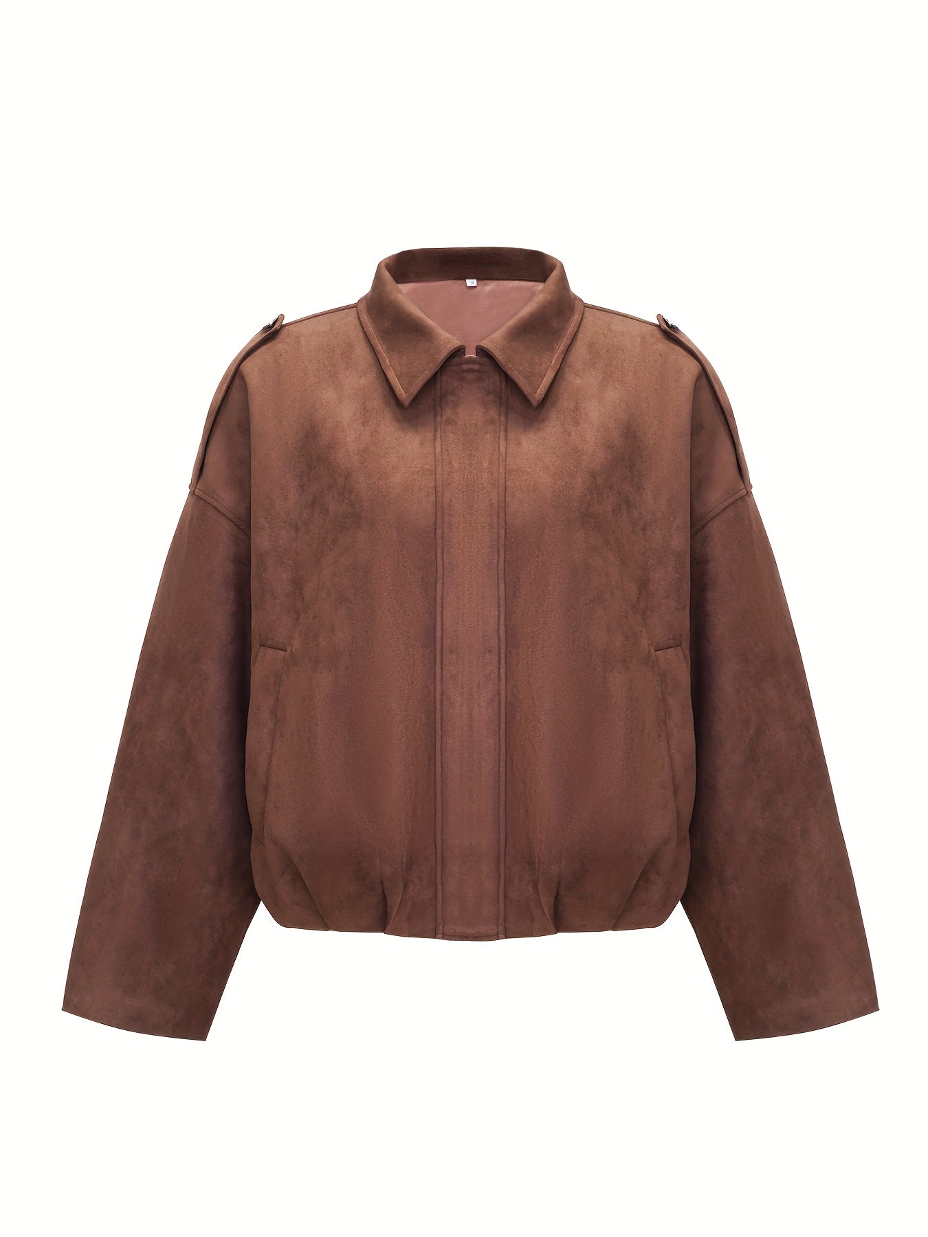 Կանացի ռետրո մոտոցիկլետային բաճկոն՝ օձիքով ձմեռային վերարկու՝ սպիտակ ժապավենով, շագանակագույն մոտոցիկլետային վերնազգեստ, լվացքի մեքենայով լվացվող, չձգվող քամուց պաշտպանիչ՝ աշնանային/ձմեռային, առօրյա և մոտոցիկլետ վարելու համար (միագույն)