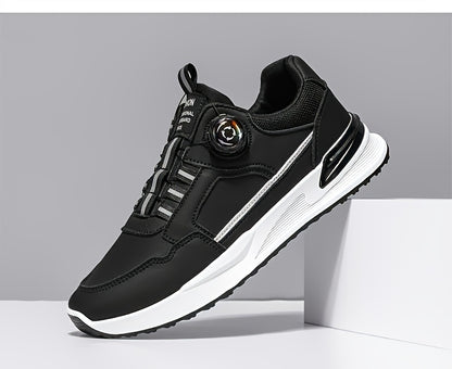 [sneakers] Men'S Large Size Running Shoes | Casual Sports Footwear, Cross-Training, Low-Top, Faux, Lace-Up, All-Season, Solid Color - ayq