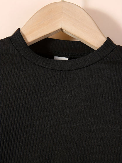 Youngsters Girls Ruffle Tee &amp; Houndstooth պրինտ կիսաշրջազգեստ և գլխարկ