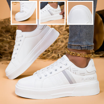 Men's Lightweight Black & White Sports Sneakers with Breathable Mesh