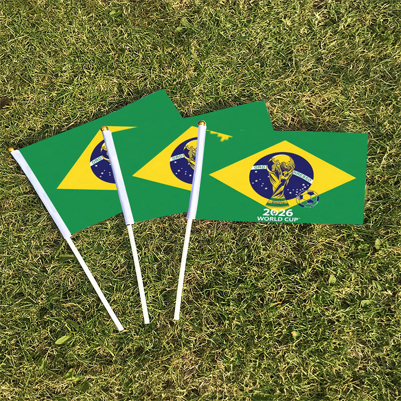 ՖԻՖԱ 2026 Աշխարհի գավաթի ձեռքի դրոշ՝ գավաթի և ֆուտբոլային դիզայնով
