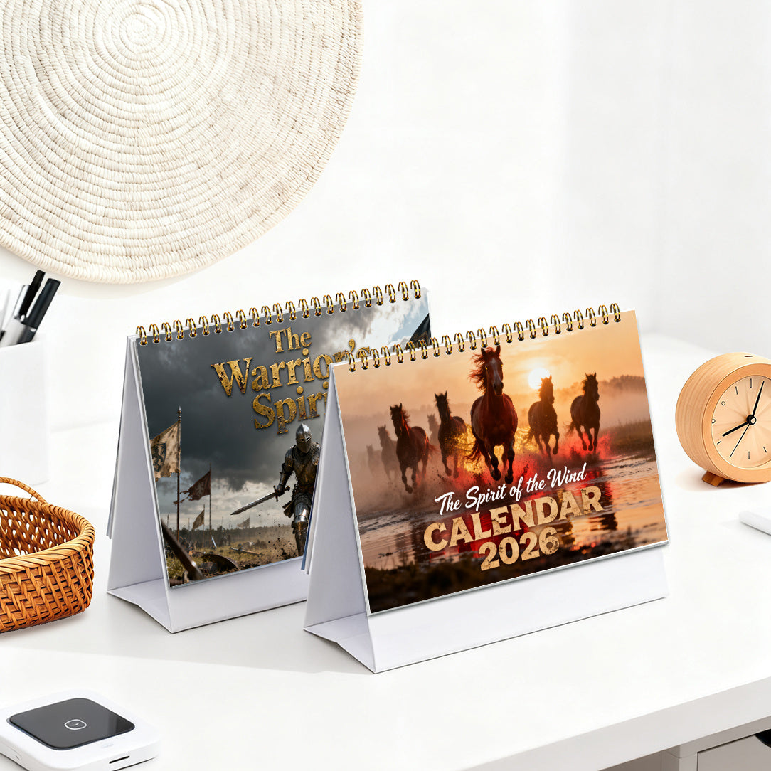 2026 Horse-Themed Wall & Desk Calendar with 12 Galloping Horse Scenes - A5 Spiral Bound Planner, Monthly View with Ample Writing Space, HD Double-Sided Photos for equestrian Gift, for home/Office Decor (January-December 2026)