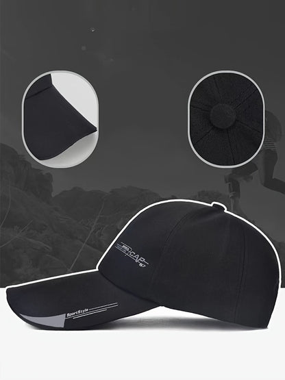 Unisex Baseball Cap, Breathable Summer Sun Hat, Trendy Peaked Cap With 3B-YS Print, Adjustable Casual Sports Cap